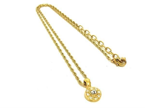 Other - ■美品■ NINA RICCI ニナリッチ ラインストーン ロゴモチーフ ネックレス ペンダント アクセサリー レディース ゴールド系 DE4646