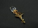 ■美品■ SWAROVSKI スワロフスキー 花 フラワー ピンブローチ ピンバッジ アクセサリー レディース メンズ ゴールド系 DG3668
