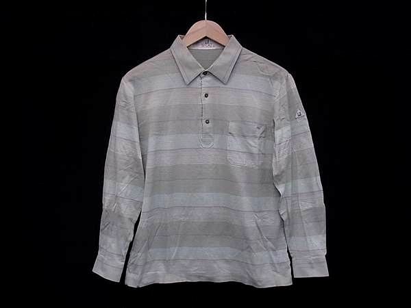 Other - ■美品■ dunhill ダンヒル スポーツ コットン100％ ボーダー 長袖 シャツ トップス サイズ 3 洋服 メンズ ライトグリーン系 DL9214