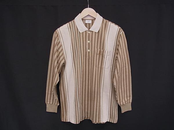 樂天商城 - ■美品■ dunhill ダンヒル スポーツ ポリエステル等 ストライプ 長袖 ポロシャツ トップス サイズ M 洋服 メンズ ブラウン系 DL9216