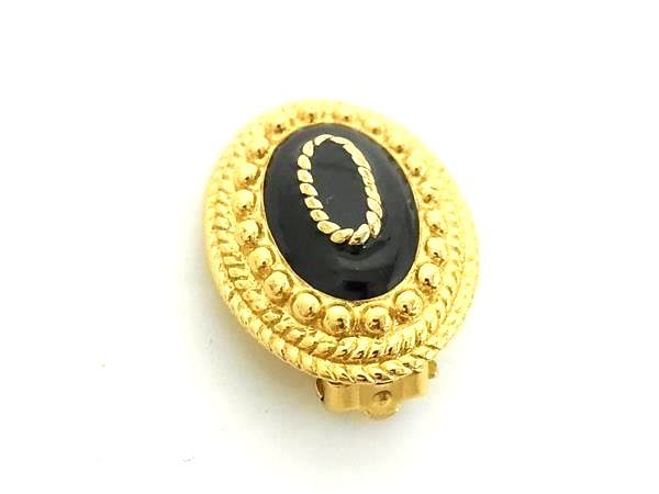 Other - ■美品■ NINA RICCI ニナリッチ クリップ式 片耳のみ イヤリング アクセサリー レディース ゴールド系×ブラック系 DF7920