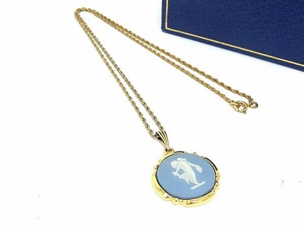 WEDGWOOD ウェッジウッド ネックレス ペンダント アクセサリー レディース ゴールド系×ライトブルー系 DF8408