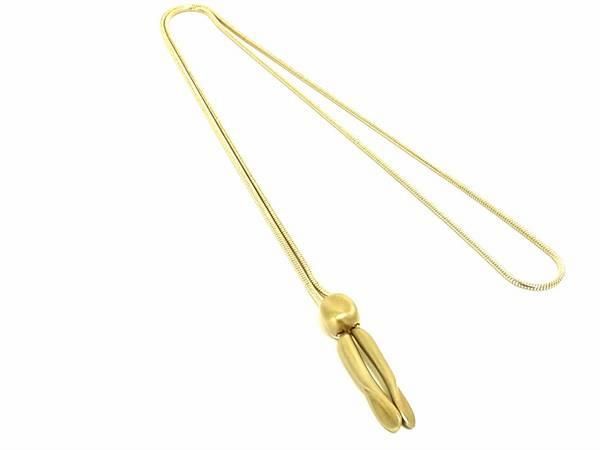 ■美品■ MONET モネ ロング ループタイ ネックレス ペンダント アクセサリー レディース ゴールド系 DF8426