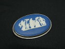 ■美品■ WEDGWOOD ウェッジウッド ジャスパー ピンブローチ ピンバッチ アクセサリー レディース ブルー系×シルバー系 DF9782