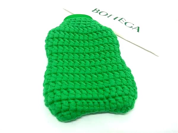 ■新品同様■ BOTTEGA VENETA ボッテガヴェネタ イントレチャート ラバー ニットカバー付き 湯たんぽ グリーン系 FM6697
