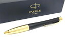 ■新品同様■ PARKER パーカー ツイスト式 ボールペン 筆記用具 文房具 ステーショナリー メンズ ブラック系×ゴールド系 DE3517