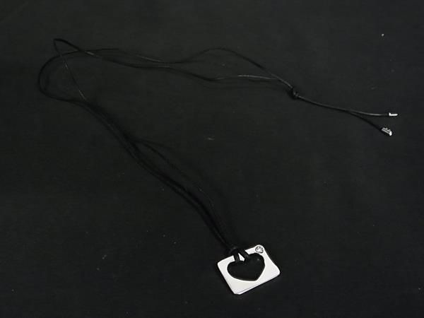 ■美品■ SWAROVSKI スワロフスキー ハート ラインストーン ネックレス ペンダント アクセサリー レディース シルバー系 DE9274