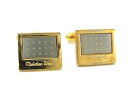 ChristianDior クリスチャンディオール ヴィンテージ カフスボタン カフリンクス アクセサリー メンズ ゴールド系×シルバー系 DF4292 冠婚葬...