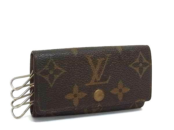 LOUIS VUITTON ルイヴィトン M62631 モノグラム ミュルティクレ4 4連 キーケース 鍵入れ レディース メンズ ブラウン系 DM1871