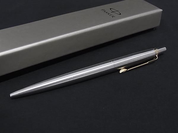 乐天商城 - ■極美品■ PARKER パーカー ノック式 ボールペン 文房具 筆記用具 ステーショナリー シルバー系×ゴールド系 DF4926