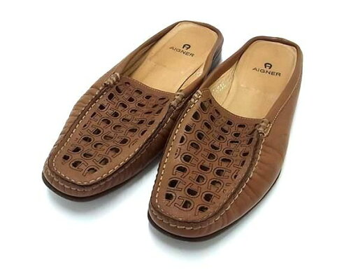 AIGNER アイグナー レザー パンチング ローファー 表記サイズ 37 (約24.0cm) 靴 シューズ レディース ブラウン系 DG5285 AIGNER アイグナー レザー パンチング ローファー 表記サイズ 37 (約24.0cm) 靴 シューズ レディース ブラウン系 DG5285