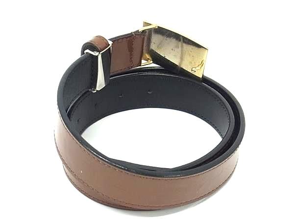 KATHARINE HAMNETT キャサリンハムネット パテントレザー ゴールド金具 ベルト メ...