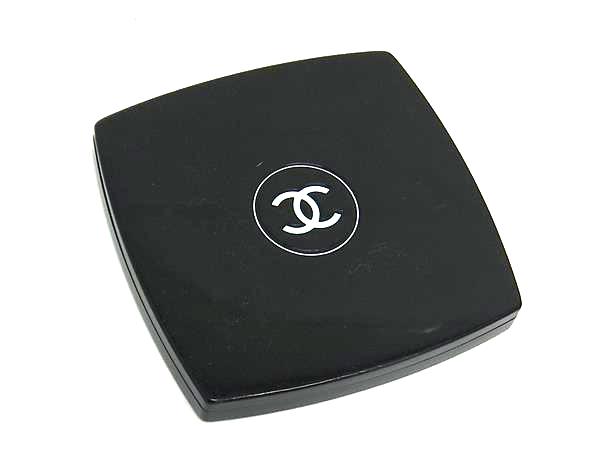 CHANEL シャネル ココマーク ミロワールドゥーブルファセット 折り畳み コンパクトミラー レディース ブラック系 DI7754
