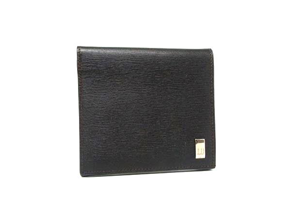 乐天商城 - ■美品■ dunhill ダンヒル レザー 二つ折り 財布 ウォレット 札入れ 紳士 ビジネス メンズ ブラック系 DM8663