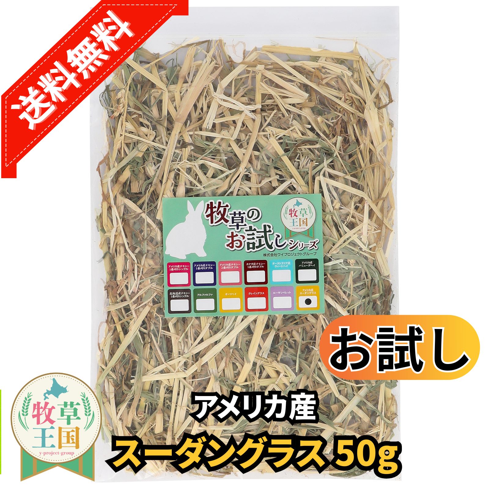 【お試しパック】うさぎ牧草 うさぎ 牧草 ウサギ スーダングラス 50g 牧草 ウサギ エサ 餌 高品質 低カロリー 毛球ケア 健康 出っ歯予防 うさぎ 牧草 餌 うさぎ牧草 mofu parfait ※ 業務用 種 ウィートヘイ 箱 ではありません sss