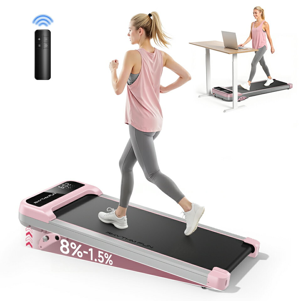 ルームランナー【2025新型・本体わずか18kg】 家庭用 静音設計 最大8％傾斜対応 ウォーキングマシン ラ..