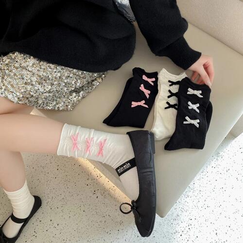 レディース 靴下 ソックス おしゃれ リボン フレンチガーリー 黒 白 Y2K 可愛い かわいい 女の子 韓国 バレエコア ハイソックス 大人 薄手 レディース 靴下 ソックス おしゃれ リボン フレンチガーリー 黒 白 Y2K 可愛い かわいい 女の子 韓国 バレエコア ハイソックス 大人 薄手