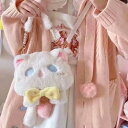 猫型 ミニ ハンドバッグ ふわふわ ぬいぐるみ 白 黒 キャラクター ロリータ 動物 リボン パステルカラー しっぽ付き 女の子 おしゃれ レディース 小さめ 軽量 カジュアル 韓国 量産型 秋 冬 ファー ボア 動物 おばけ パールショルダー クロスボディ ショルダー(4)