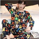 パジャマ 男性 メンズ 長袖 ルームウェア M L XL 2L セットアップ ポリエステル グラフィティ ストリート ボーダー チェック おしゃれ 可愛い