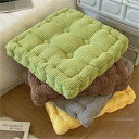 クッション 座布団 正方形 四角 40×40cm かわいい 綿製 おしゃれ 椅子 インテリア ヨガ 厚め フロアマット オフィス ブルー イエロー ワイン シートクッション レトロ かわいい カフェ 厚み 韓国 シンプル パッド(3)