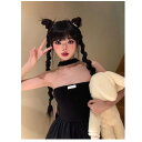 2個セット ワンタッチ つけ毛 クリップ 部分 ウィッグ ヘアアレンジ風 お団子 シニョン 韓国 可愛い ツイン 子供 ダンス ライブ 衣装 結婚式