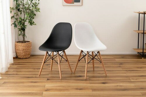 椅子 チェア 天然木 ポリプロピレン 幅47cm 高さ78cm カウンターチェア インテリア 背もたれ付き シンプル ホワイト ブラック おしゃれ おすすめ ダイニング オフィスチェア デスクチェア ワークチェア