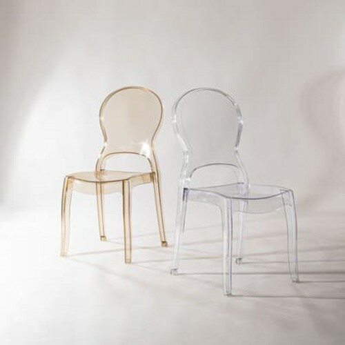 ダイニングチェア 食卓 ダイニング チェア クリアチェア デスクチェア ポリカーボネート 軽量 軽い 耐久性 クリア 透明 椅子 モダン カフェ ナチュラル 北欧 クラシック フェミニン インダストリアル 曲線 カーブ 肘なし アームレス スタイリッシュ