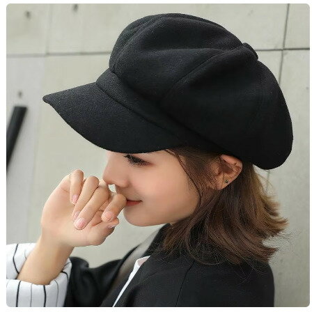 キャスケット ユニセックス レディース 秋冬用 カジュアル かわいい 帽子 小顔 おでかけ レーニン帽 おしゃれ 無地 ファッション 56cm 58cm つば ベレー帽 韓国 シンプル 無地 暖かい