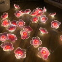 電気 照明 家電 ライトガーランド 花 桜 装飾品 インテリア レトロ オシャレ かわいい オシャレ 和風 クリスマス プレゼント 書斎 寝室 子供部屋 ピンク LED USB キラキラ 2m 3m(3)