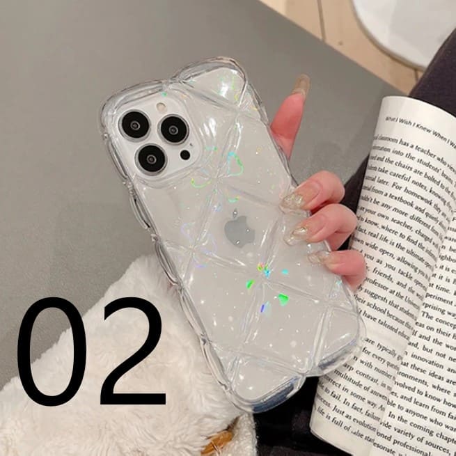 【在庫限り☆早い者勝ち！】iPhoneケース クリア 韓国 カバー キルティング 黄ばま...