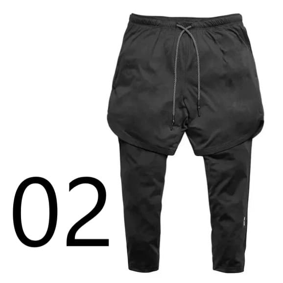 YPSHOP 楽天市場店のメンズ スポーツウェア パンツ レギンス スパッツ 2点 かっこいい 速乾 運動 ジム 大きいサイズ 2XL 3XL 半ズボン ショートパンツ 男｜アングル3