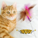猫 首輪 ワイヤー おもちゃ 一人遊び 鳥 羽 シリコン トレーニング 柔らかい ねこ 安全 喜ぶ 鈴付き ピンク ブルー 取り付け簡単 ひとり 動く