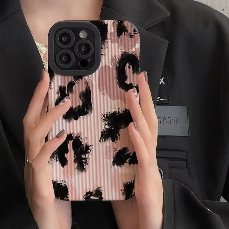 iPhone ケース かわいい 韓国 レオパード ヒョウ柄 シンプル シリコン 動物 ギャル...