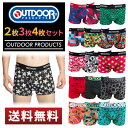 【10 OFFクーポン！4/27 9:59まで】OUTDOOR PRODUCTS アウトドアプロダクツ ボクサーパンツ メンズ 前閉じ ランダム M L LL 2枚 3枚 4枚セット インナー メンズインナー ボクサー パンツ 下着 メンズボクサー 男性用 男性 男 3枚組 前