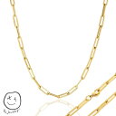 ゆうパケット 送料無料 金属アレルギー 対応 ステンレスネックレス チェーン 【ペーパークリップ リンク】14K ゴールド PVDコーティング あずき 小豆チェ...