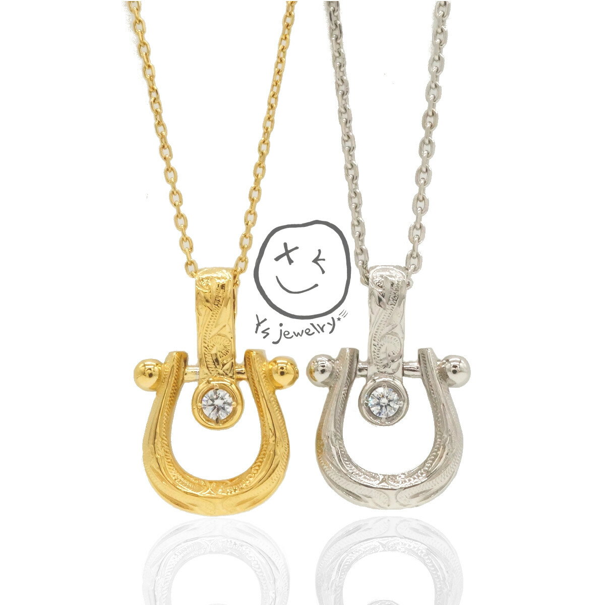 送料無料 金属アレルギー 対応 ステンレス ペアネックレス 【ペアセット価格】男女セット つけっぱなし シンプル 大人 ステンレス 幸運 馬蹄 ホースシュー ハ...