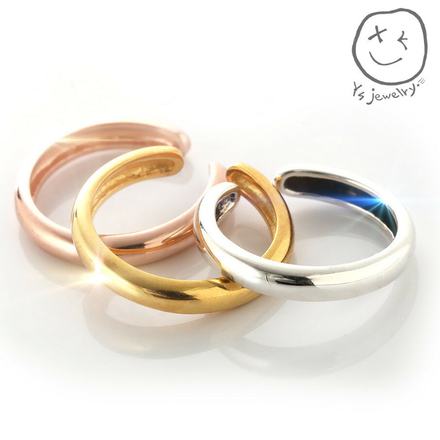 ゆうパケット 送料無料 【片耳販売】耳に着けるだけ♪ イヤーカフ 甲丸 【3カラー】 シルバー925 ピアス ゴールド シルバー ピンクゴールド メンズピアス ...