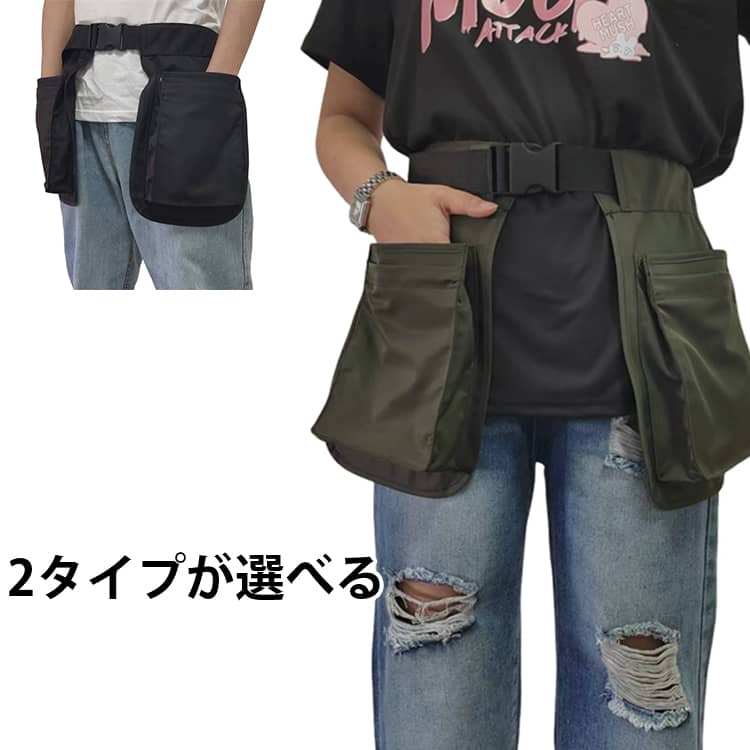 エプロン ウエストバッグ おしゃれ ガーデニングエプロン ツールバッグ ガレージバ...
