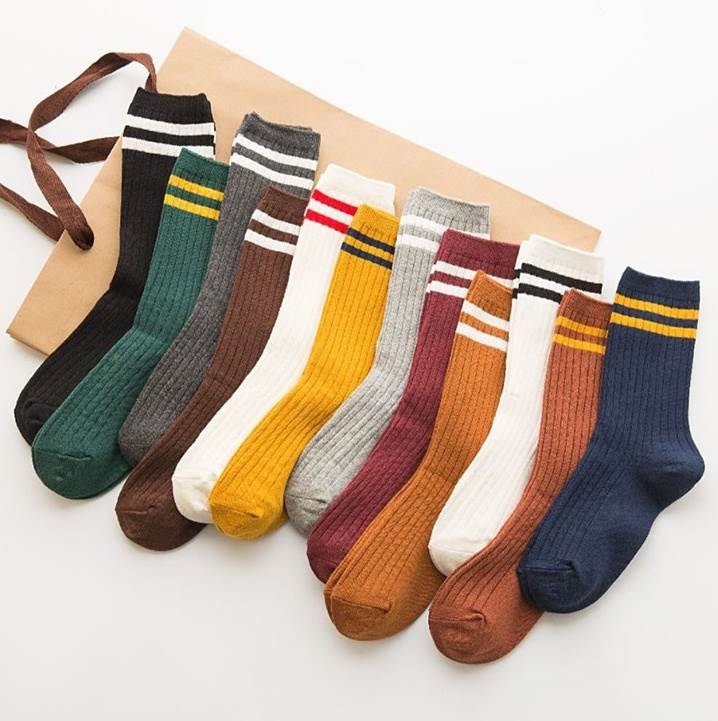 【5と0のつく日★全店ポイント5倍】 靴下 5足セット 12色 ソックス ダブルライン レ...
