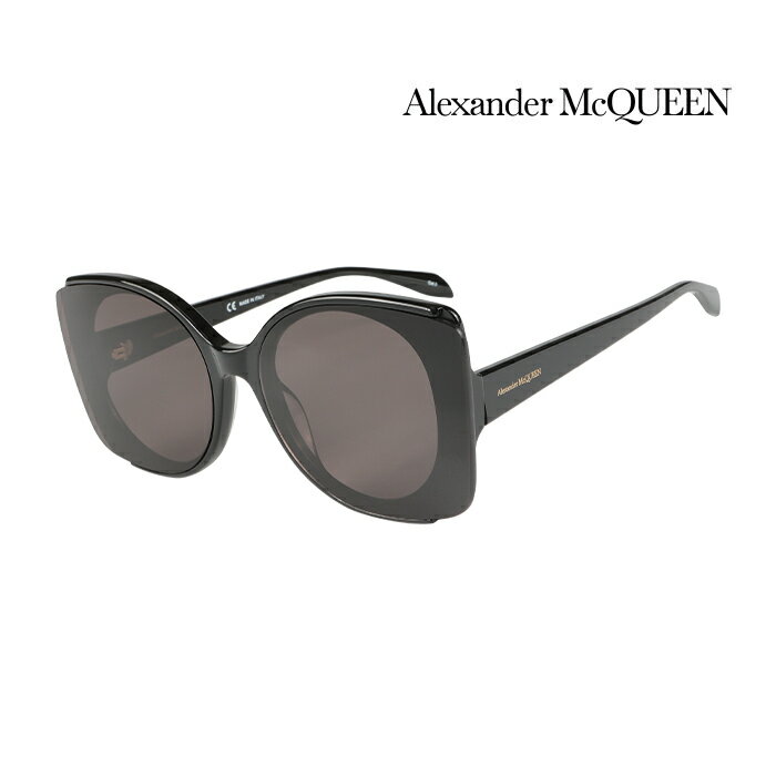 サングラス Alexander McQueen アレキサンダー・マックイーン メンズ レディース UVカット 上品オシャレ 大人可愛い AM0250S 001 [新品 真正品 並行輸入品]