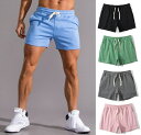 メンズファッション 全10色 メンズ ウエストゴム ショートパンツ ハーフパンツ スポーツウェア ルームウェア トレーニングウェア ジムウェア 吸汗速乾 スウェ...