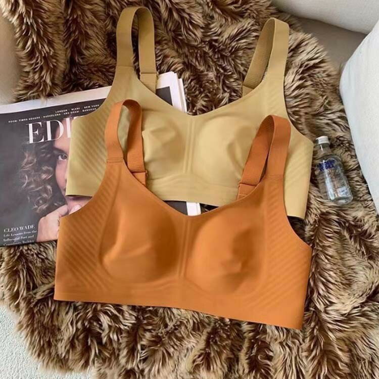 シームレス 全6色 補正 胸を小さく見せるブラ ブラジャー スッキリ 胸が小さく見えるブラ 背中 脇肉 脇高 設計 フルカップ 補正下着 ノーワイヤーブラ ナイトブラ 着痩せブラ