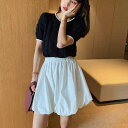 ボトムス ショートパンツ キュロット バルーン フレアパンツ ミニ丈 体形カバー ナチュラル リラックス ウエストゴム プラスサイズ ボリューム かわいい 大人女子 ガーリー キュート