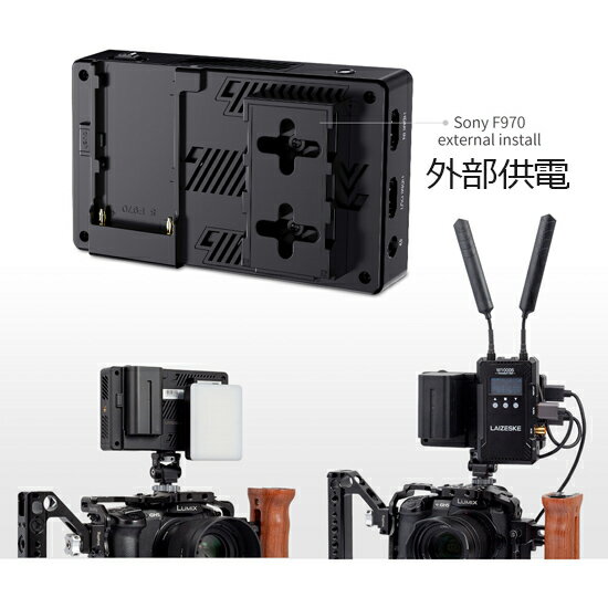 FEELWORLD LUT5 フィールワールド 5.5インチ 外付け モニター 超高輝度 3000nit超高輝度 タッチパネル 3D LUT対応 4K HDMI入出力 1920X1080 30Hz ワイヤレス画像送信機外付け可 LEDライト 2