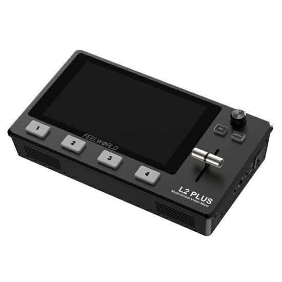 FEELWORLD L2 PLUS マルチフォーマットビデオミキサー スイッチャー 5.5インチLCDタッチパネル 4xHDMI入力 USB3.0インターフェース PTZコントロール T-BAR 3