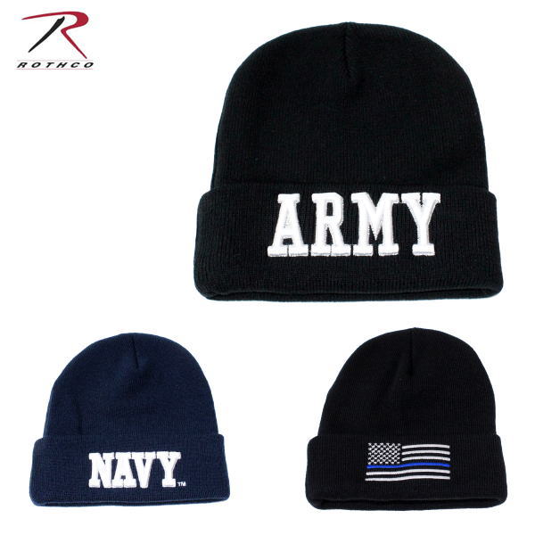 ブランドニット帽（メンズ） ロスコ ニットキャップ ROTHCO (ロスコ) メンズ 刺繍ニットキャップ ARMY NAVY FLAG 刺繍 ニット帽 ニット キャップ 米軍 全3色 5445 【あす楽対応】