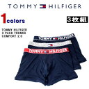 Tommy Hilfiger トミー ボクサーパンツ TOMMY HILFIGER トミーヒルフィガー メンズ ボクサーパンツ 3枚セット ボクサー パンツ 下着 ネームロゴ 3枚組 カッコイイ オシャレ プレゼント ギフト USサイズ 大きめサイズ 09T4071【返品・交換不可】 【あす楽対応】