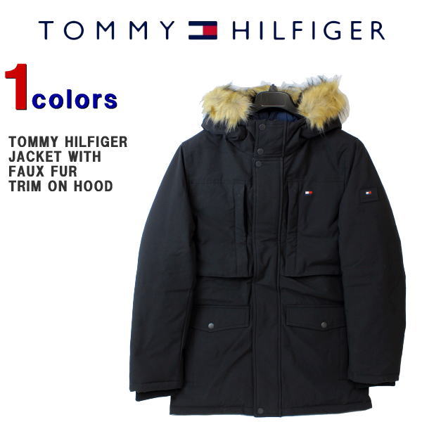 トミー ジャケット TOMMY HILFIGER トミーヒルフィガー メンズ 中綿コートジャケット フォックスファー ジャケット ファー付き ジャケット あったか 温かい ジャケット フード付き ジャケット USA企画 大きいサイズ アメリカンサイズ ビッグサイズ 151AP622 【あす楽対応】