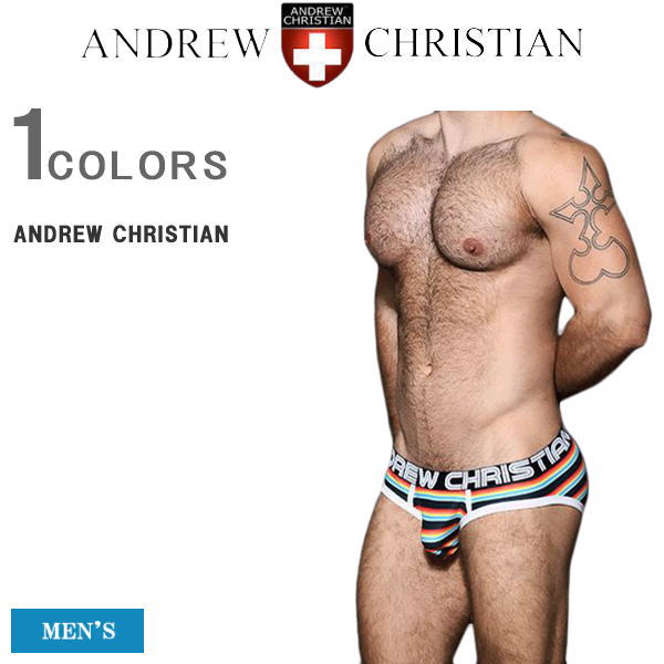 楽天YSK-Style【同ブランド2点ご購入で300円OFFクーポン】 アンドリュー パンツ ANDREW CHRISTIAN アンドリュー クリスチャン メンズ ブリーフパンツ ローライズ ブリーフ パンツ 下着 ネームロゴ カッコイイ オシャレ 92679 【返品・交換不可】【あす楽対応】