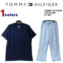 トミー ヒルフィガー パジャマ メンズ トミーヒルフィガー 上下セット TOMMY HILFIGER メンズ トミー パジャマ上下セット 半袖Tシャツ 長ズボン Tシャツ パンツ スリープウェア ルームウェア 上下セットアップ パンツ前開き 大きいサイズ ビッグサイズ 09T3238-469 【あす楽対応】